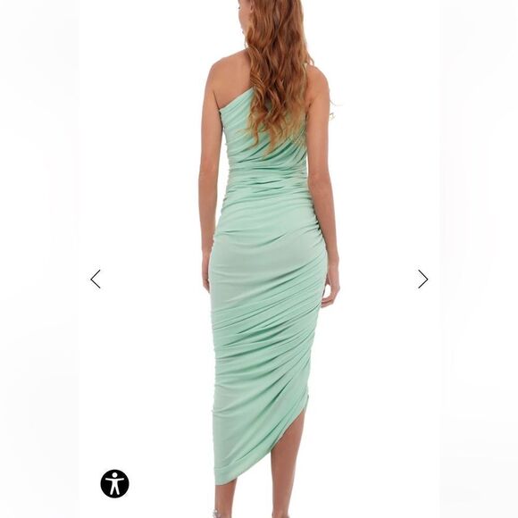 Norma Kamali DIANA GOWN midi dress color sea foam size medium - Picture 3 of 9